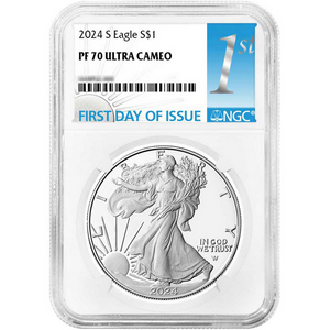 2024 S Silver American Eagle Coin PF70 UC FDI NGC 1st Label
