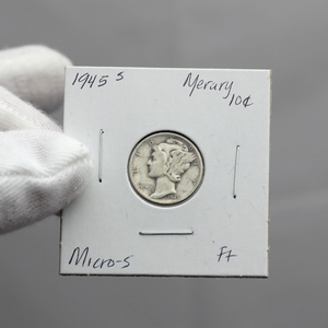 1945 S Silver Mercury Dime Micro S F/VF Condition 1945 S Silver Mercury Dime Micro S F/VF Condition