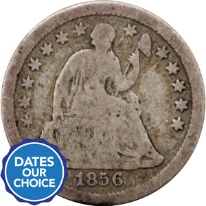 1837-1873 O Date Our Choice Liberty Seated Half Dime G/VG Condition