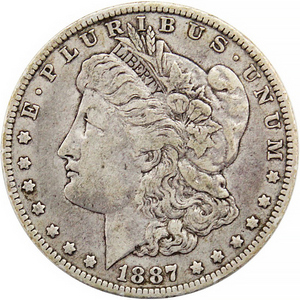 1887 O Morgan Silver Dollar in G/VG Condition