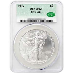 1996 Silver Eagle CAC MS69