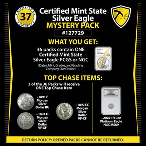 Certified Mint State Silver Eagle Mystery Pack #127729