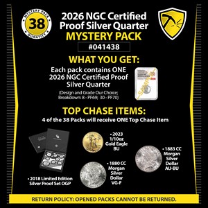 2026 NGC Certified Proof Silver Quarter Mystery Pack #041438