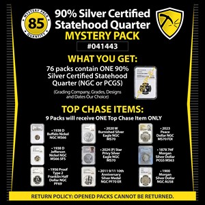 90% Silver Certified Statehood Quarter Mystery Pack #041443