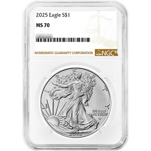 2025 Silver American Eagle Coin MS70 NGC Brown Label 2025 Silver American Eagle Coin MS70 NGC Brown Label