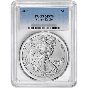 2025 Silver American Eagle Coin MS70 PCGS Blue Label 2025 Silver American Eagle Coin MS70 PCGS Blue Label