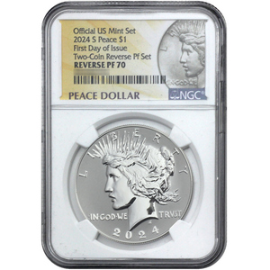 2024 S Peace Silver Dollar Rev PF70 FDI NGC Peace Label 2024 S Peace Silver Dollar Rev PF70 FDI NGC Peace Label