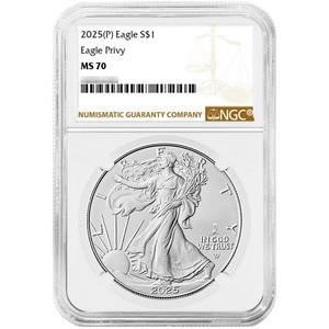2025 Silver American Eagle Eagle Privy Coin MS70 NGC Brown Label 2025 Silver American Eagle Eagle Privy Coin MS70 NGC Brown Label