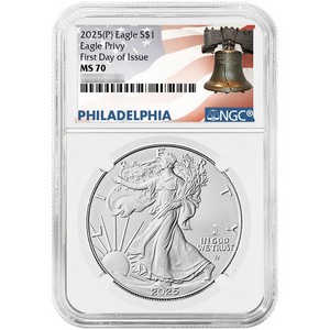 2025 Silver American Eagle Eagle Privy Coin MS70 FDI NGC Liberty Bell Label 2025 Silver American Eagle Eagle Privy Coin MS70 FDI NGC Liberty Bell Label
