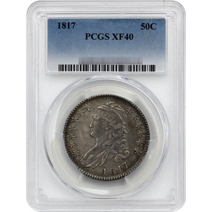 1817 Capped Bust Half Dollar XF40 PCGS Blue Label 1817 Capped Bust Half Dollar XF40 PCGS Blue Label