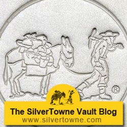 Newly Designed 100oz Poured Silver Bars Featuring the Trademark SilverTowne Prospector Newly Designed 100oz Poured Silver Bars Featuring the Trademark SilverTowne Prospector