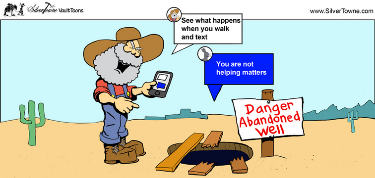 Vault Toons: Texting and Walking Don't Mix