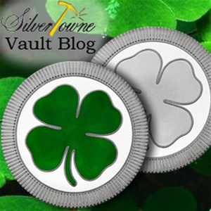 New 1 oz Silver Rounds Stackable Lucky 4-Leaf Clovers New 1 oz Silver Rounds Stackable Lucky 4-Leaf Clovers