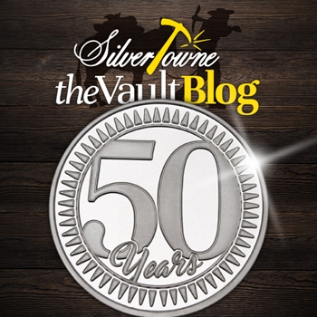 Silver of the Month: 50th Anniversary Silver 1oz .999 Silver Medallion Silver of the Month: 50th Anniversary Silver 1oz .999 Silver Medallion