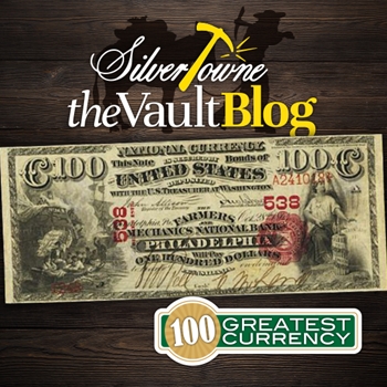 100 Greatest American Currency Notes: "We Have Met The Enemy..." $100 National Bank Note, Original And Series of 1875