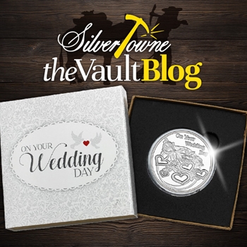 Silver Of the Month: On Your Wedding Day Hearts 1oz .999 Silver Medallion Dated 2021 Silver Of the Month: On Your Wedding Day Hearts 1oz .999 Silver Medallion Dated 2021