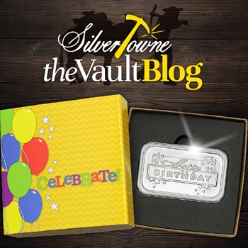 Silver of the Month: Happy Birthday Stars 1oz .999 Silver Bar Dated 2021 Silver of the Month: Happy Birthday Stars 1oz .999 Silver Bar Dated 2021