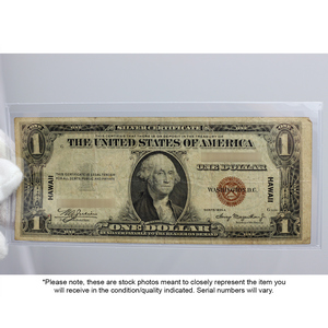 Series 1935 Hawaii $1 Silver Certificate Note G/VG Condition