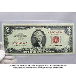 Series 1963 $2 Red Seal Legal Tender Note CU Condition Series 1963 $2 Red Seal Legal Tender Note CU Condition