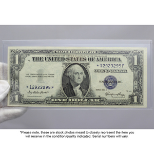 Series 1935/1957 $1 Blue Seal Star Silver Certificate CU Condition Series 1935/1957 $1 Blue Seal Star Silver Certificate CU Condition