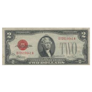 1928 $2 Red Seal Legal Tender Note in CU Condition 1928 $2 Red Seal Legal Tender Note in CU Condition