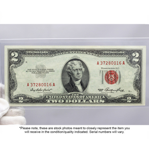 Series 1953 $2 Red Seal Legal Tender Note CU Condition Series 1953 $2 Red Seal Legal Tender Note CU Condition