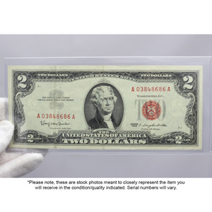 Series 1953/1963 $2 Red Seal Legal Tender Note VG/VF Condition Series 1953/1963 $2 Red Seal Legal Tender Note VG/VF Condition