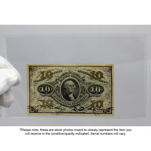 Series 1863 Ten Cent Fractional Currency Note EF/AU Condition