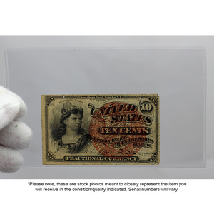 Series 1863 Ten Cent Fractional Currency Note VG/F Condition