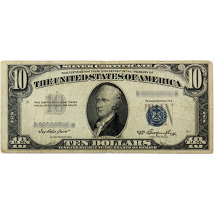 1953 $10 Silver Certificate Blue Seal Note VG/F Condition 1953 $10 Silver Certificate Blue Seal Note VG/F Condition