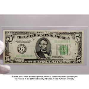 1934 $5 Federal Reserve Note VG/F Condition 1934 $5 Federal Reserve Note VG/F Condition
