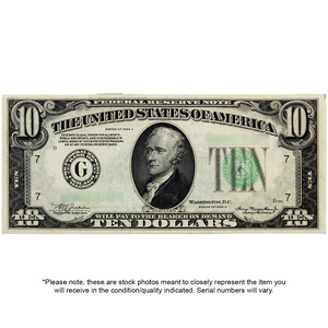 1934 $10 Green Seal Federal Reserve Note CU Condition 1934 $10 Green Seal Federal Reserve Note CU Condition