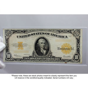 1922 $10 Gold Certificate G/VG Condition