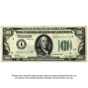 1928 $100 Redeemable in Gold Federal Reserve Note in VG/F Condition 1928 $100 Redeemable in Gold Federal Reserve Note in VG/F Condition