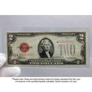 1928 $2 Red Seal Star Note VG/VF Condition