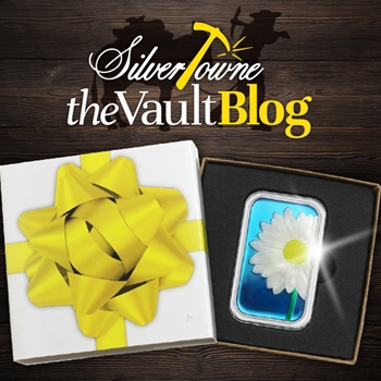 Silver of the Month: White Daisy 1oz .999 Silver Bar Enameled