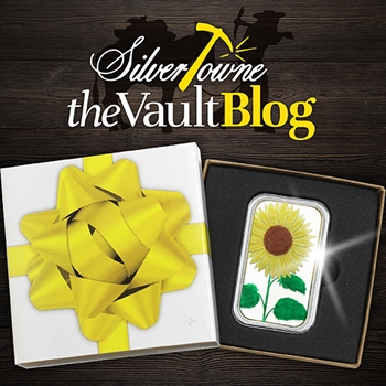 Silver of the Month: Sunflower 1oz .999 Silver Bar Enameled