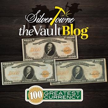 100 Greatest American Currency Notes Series: Series of 1907 and 1922 $1,000 Gold Certificate