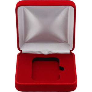 Red Velvet Hinged Gift Box for 5oz Vertical Silver Bars (42mm x 67mm Capsule)