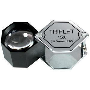 Polygon Magnifier Triplet 15x -20.5mm Hexagonal Loupe Polygon Magnifier Triplet 15x -20.5mm Hexagonal Loupe