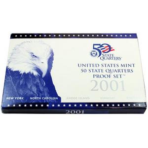 2001 OGP Box for United States Mint 50 State Quarters Proof Set 2001 OGP Box for United States Mint 50 State Quarters Proof Set