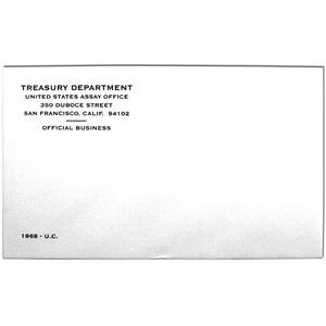 1968 OGP Envelope for United States Mint Uncirculated Coin Set 1968 OGP Envelope for United States Mint Uncirculated Coin Set