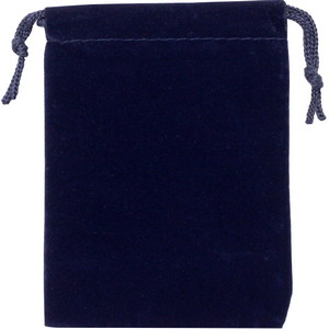 Medium Size Dark Blue Velvet Pouch for 5oz Bars or Certified Coins Medium Size Dark Blue Velvet Pouch for 5oz Bars or Certified Coins