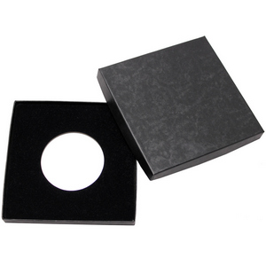Plain Black Laminated Cardboard Box for 5oz Medallion Plain Black Laminated Cardboard Box for 5oz Medallion