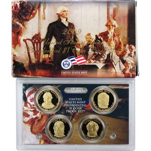 2009 S 4pc Presidential Dollar Proof Set 2009 S 4pc Presidential Dollar Proof Set