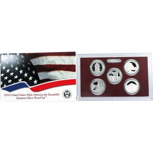 2010 S 5pc Silver Quarter Proof Set