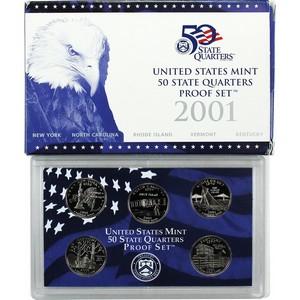2001 S 5pc Quarter Proof Set 2001 S 5pc Quarter Proof Set