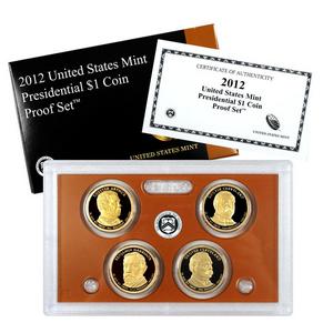 2012 S 4pc Presidential Dollars Proof Set 2012 S 4pc Presidential Dollars Proof Set