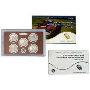 2016 S 5pc Clad America The Beautiful Quarter Proof Set 2016 S 5pc Clad America The Beautiful Quarter Proof Set