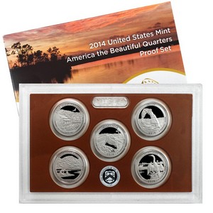 2014 S 5pc Clad America The Beautiful Quarter Proof Set 2014 S 5pc Clad America The Beautiful Quarter Proof Set